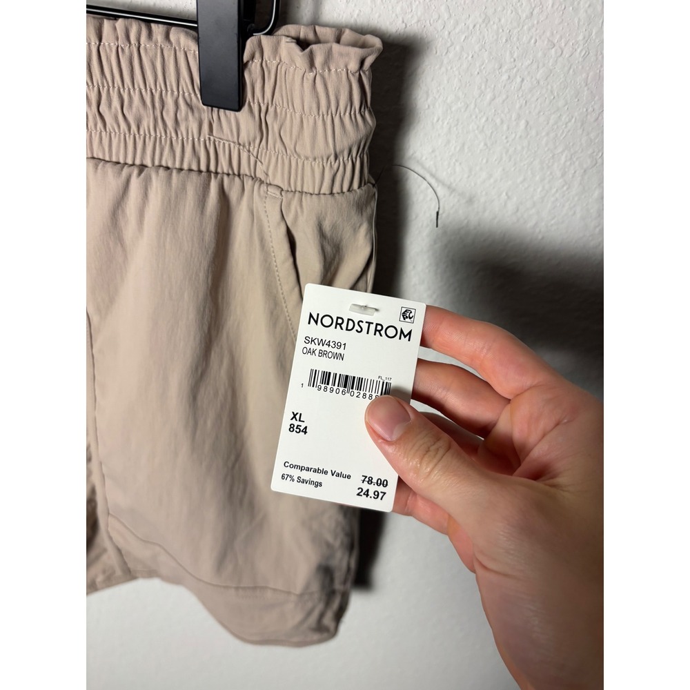 ☀️90 Degree by Reflex Trekki Blissful Journey Skort Oak Brown Seersucker XL NWT - Picture 2 of 5